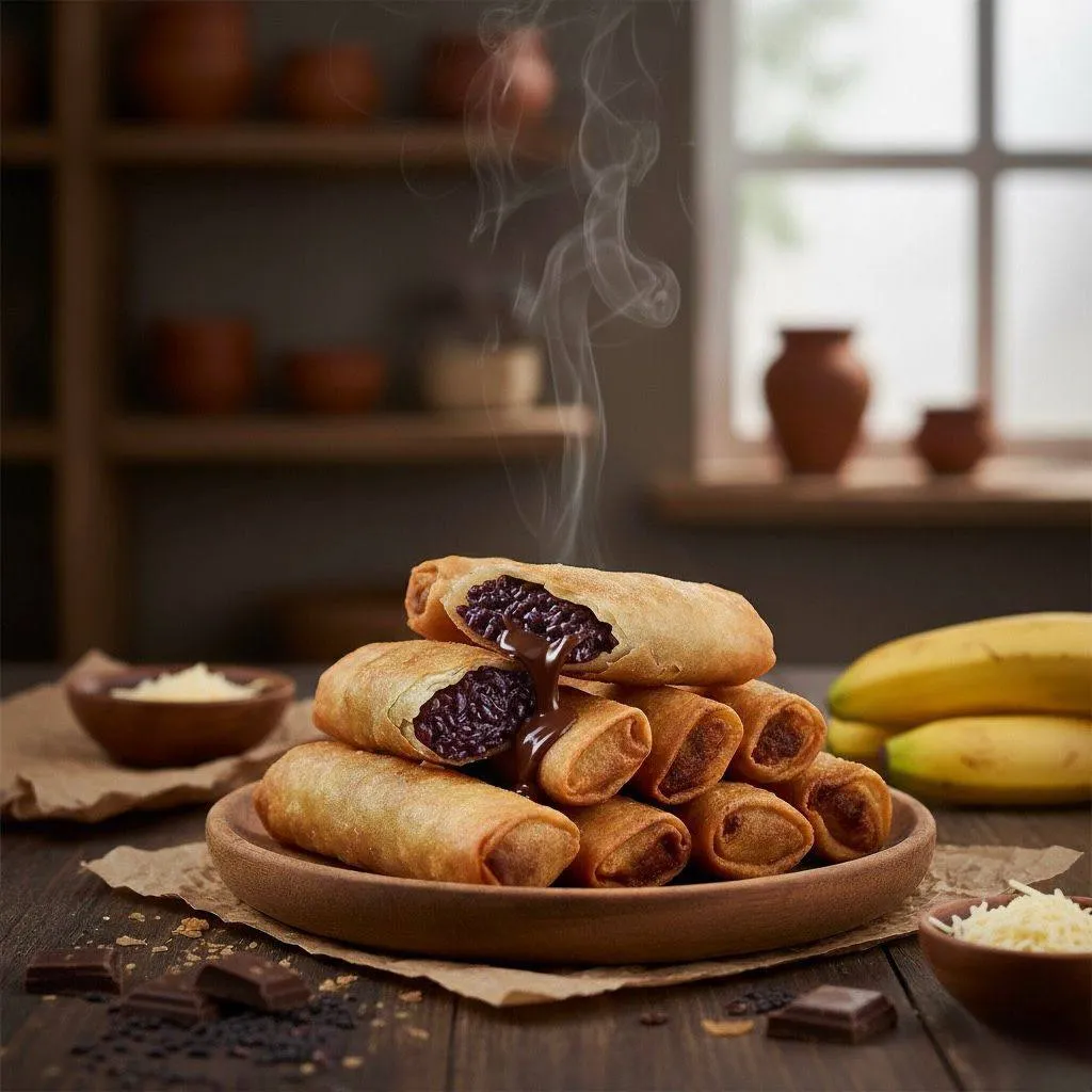 Lumpia Ketan Hitam Coklat