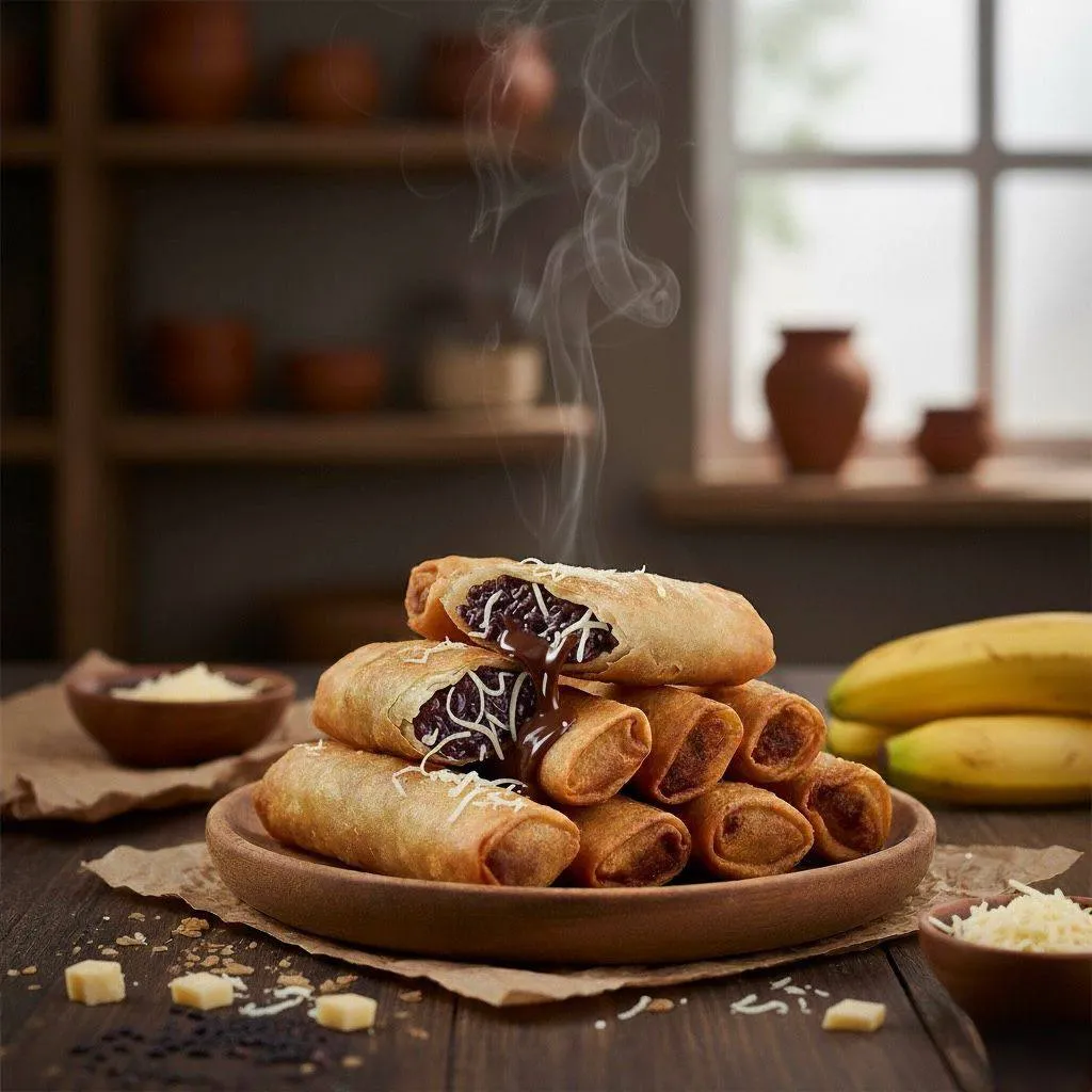 Lumpia Ketan Hitam Keju